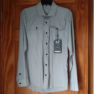 Men's Gray Dress Shirt